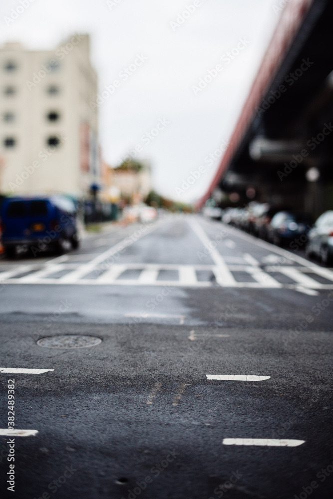 Empty street in Brooklyn Empty street in Brooklyn