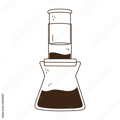 coffee brew method aeropress line icon style