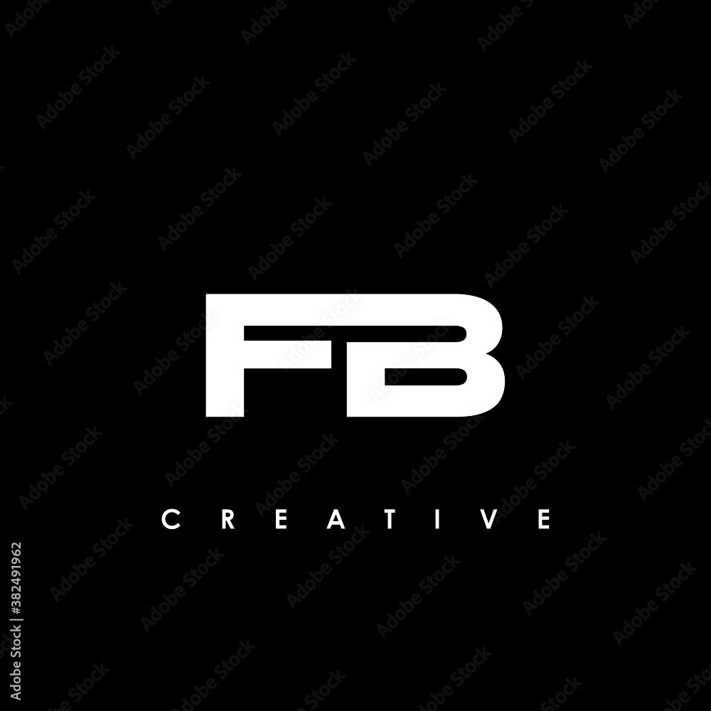 FB Letter Initial Logo Design Template Vector Illustration