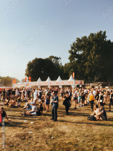 Crowd at Music Festival Defocused