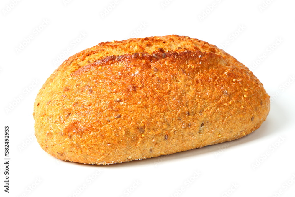 Wholegrain bread isolated on white background Wholegrain bread isolated on white background