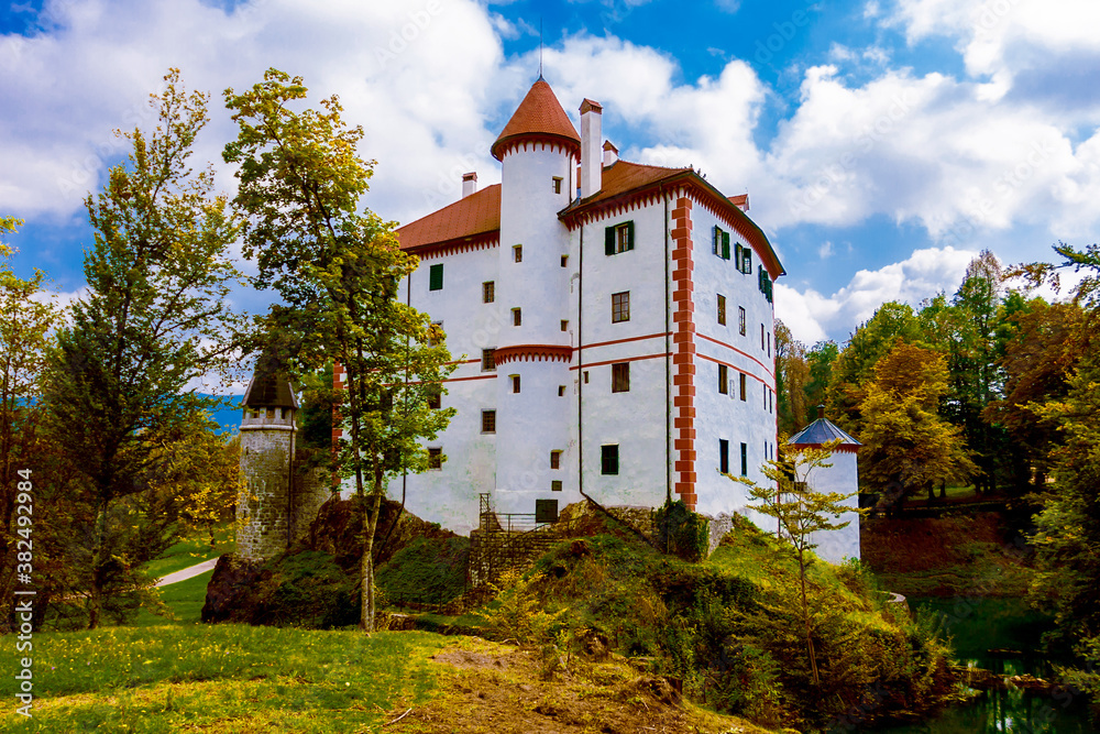 Obraz premium old castle in the mountains