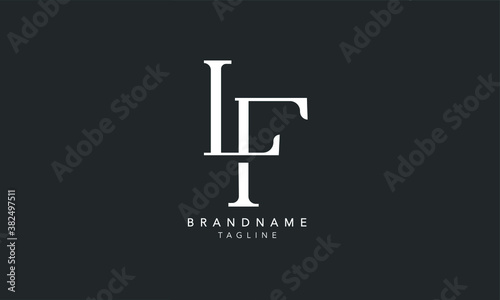 Alphabet letters Initials Monogram logo LF, FL, L and F