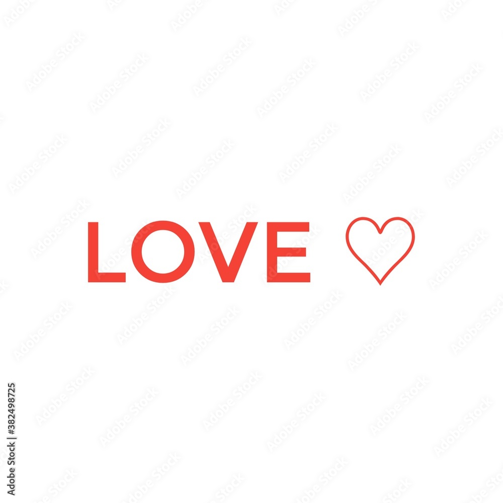 ''Love'' quote word illustration
