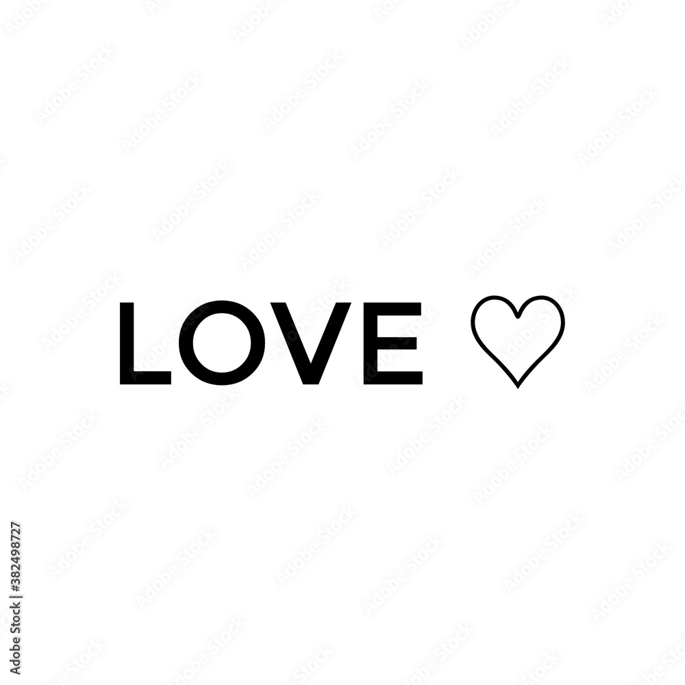 ''Love'' quote word illustration