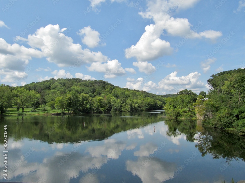 clouds over the lake