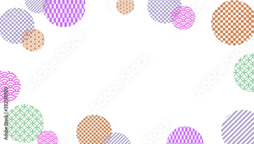 和柄の幾何学模様の背景イラスト