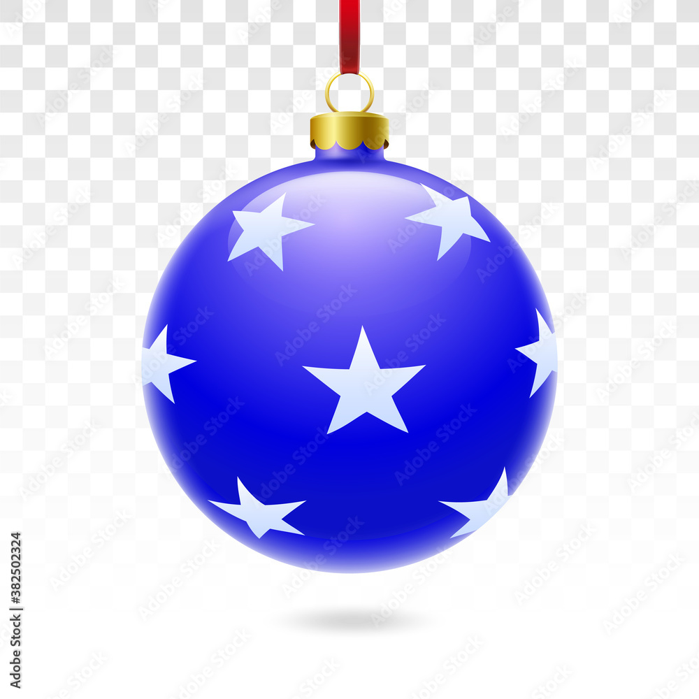 Blue Christmas with stars. Glass Christmas toy on a transparent background. Holiday decoration. Blue ball. Xmas glass ball. Vector illustration. Christmas tree toy. New year symbol. Blue Christmas with stars. Glass Christmas toy on a transparent background. Holiday decoration. Blue ball. Xmas glass ball. Vector illustration. Christmas tree toy. New year symbol.