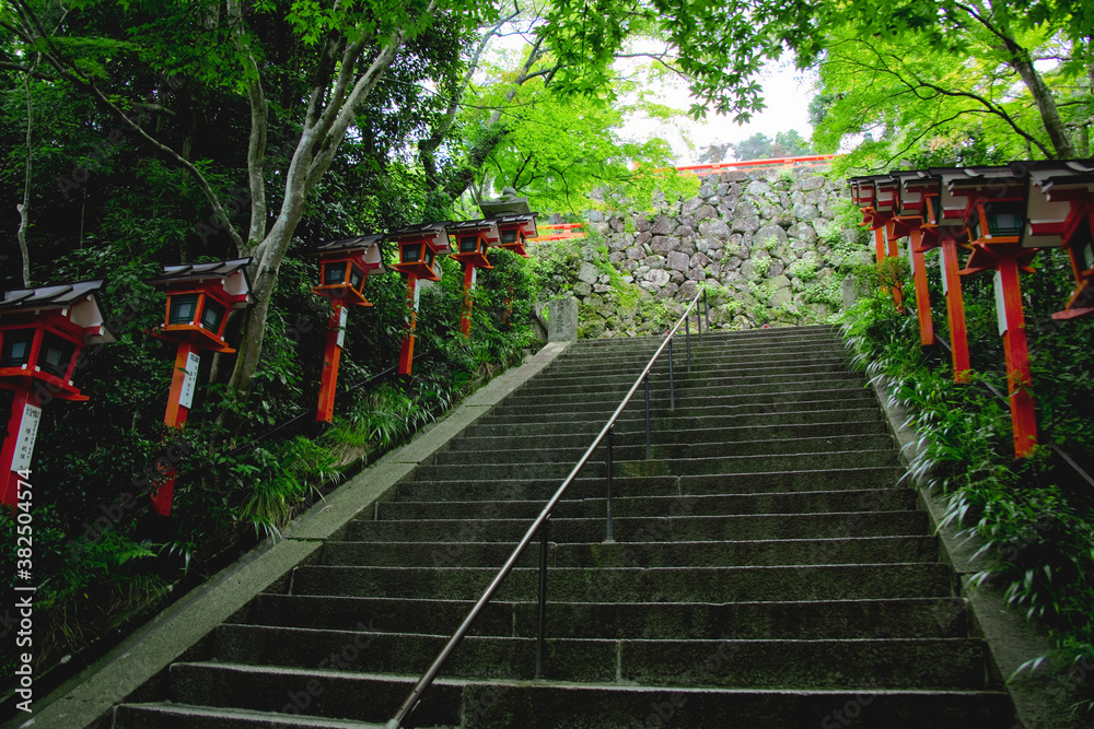鞍馬寺の九十九折参道 鞍馬寺の九十九折参道