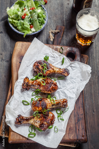 Sticky chicken drums photo