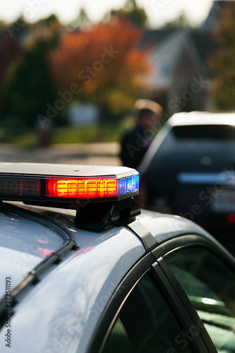 Police: Focus On Car Light Bar As Officer Talks To Driver