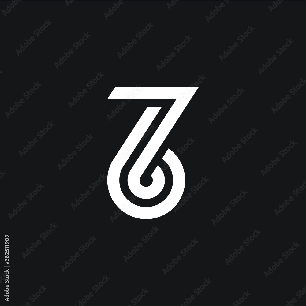 76 symbol. Letter design vector white and black colors. vector logo template. 76 symbol. Letter design vector white and black colors. vector logo template.