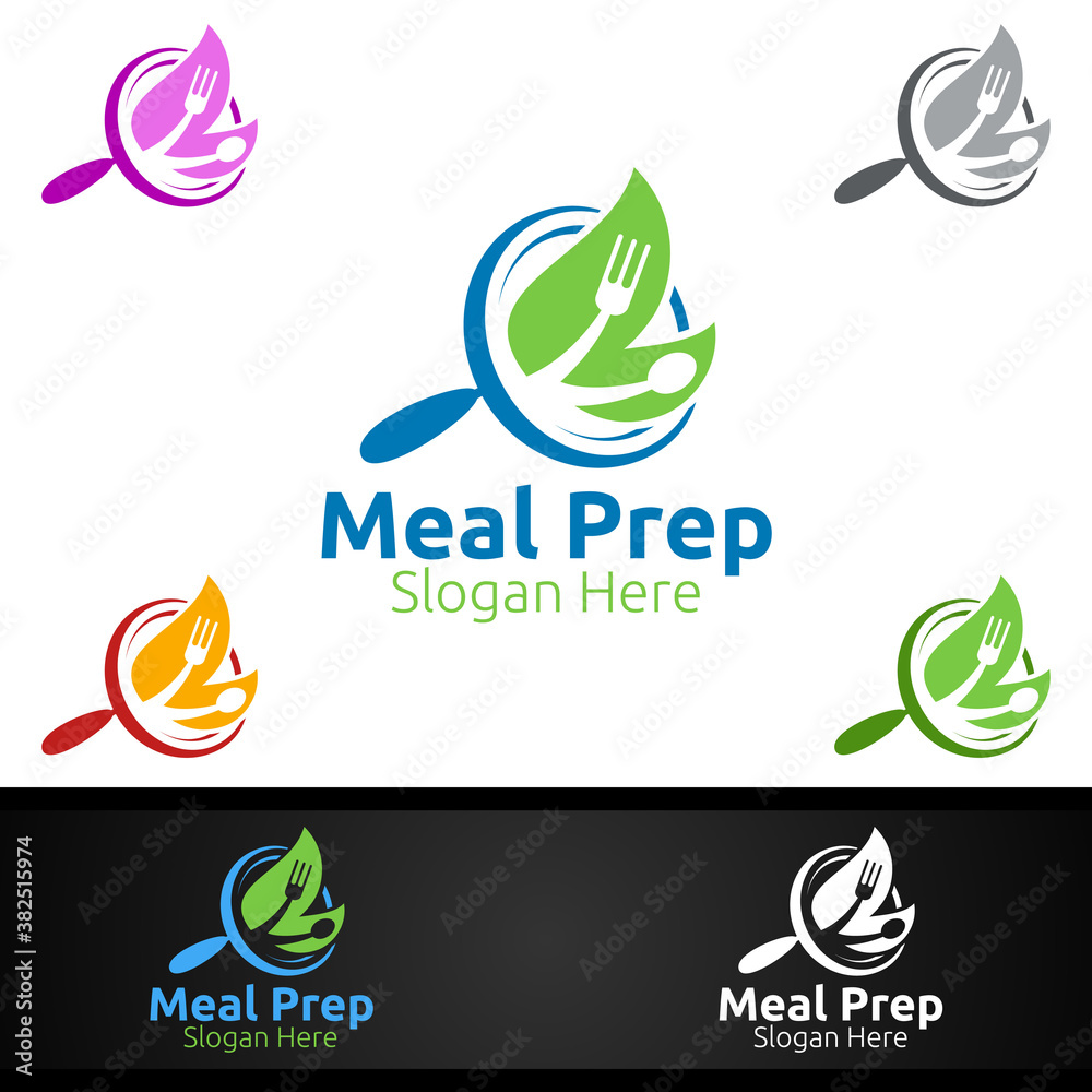 Find Meal Prep Healthy Food Logo for Restaurant, Cafe or Online Catering Delivery Find Meal Prep Healthy Food Logo for Restaurant, Cafe or Online Catering Delivery