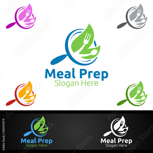Find Meal Prep Healthy Food Logo for Restaurant, Cafe or Online Catering Delivery