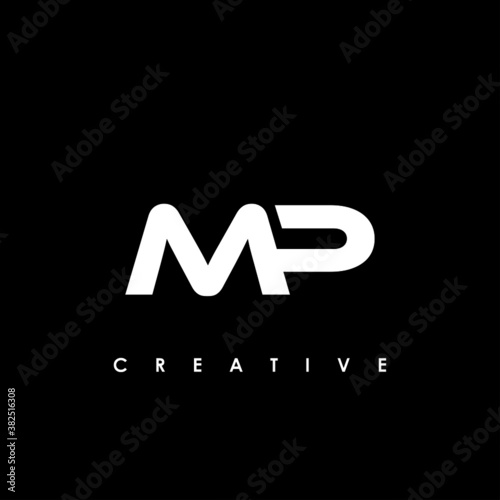 MP Letter Initial Logo Design Template Vector Illustration