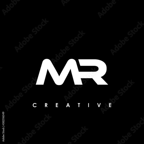 MR Letter Initial Logo Design Template Vector Illustration