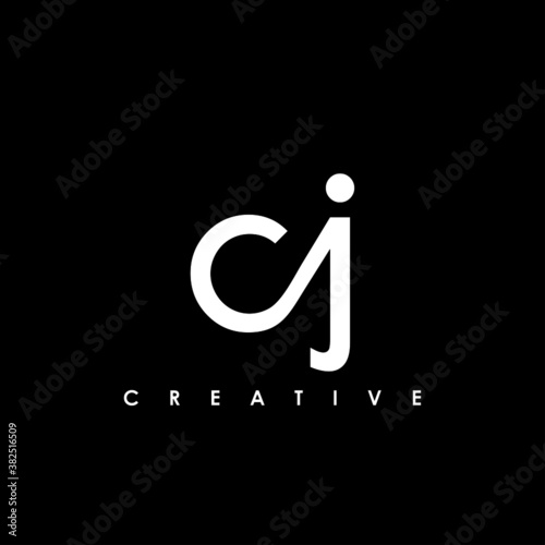 CJ Letter Initial Logo Design Template Vector Illustration photo