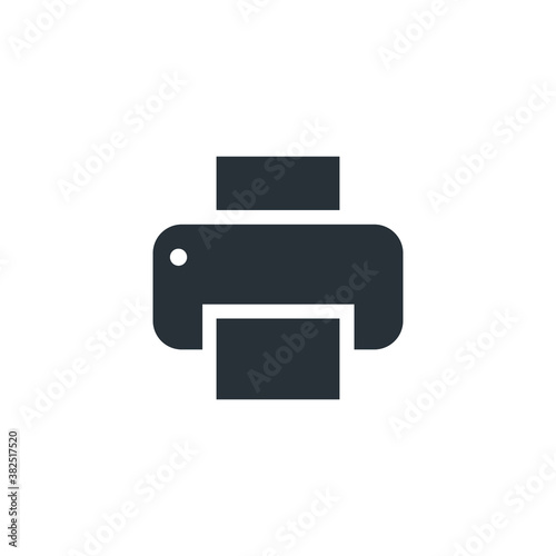 Document desktop printer flat icon for apps and websites