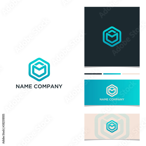 logo M set of icons for web design