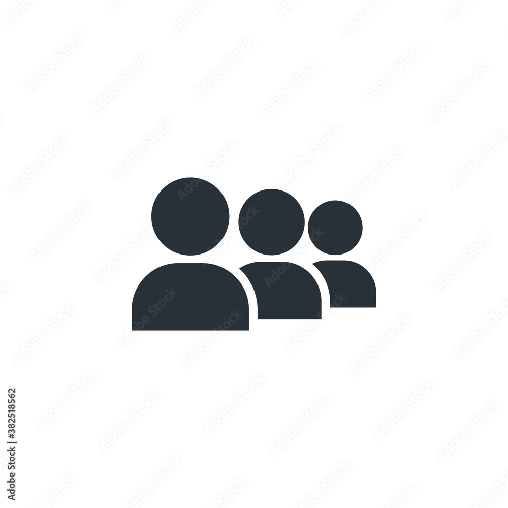 Group of people or group of users, Three persons - social network users Vector Icon Group of people or group of users, Three persons - social network users Vector Icon
