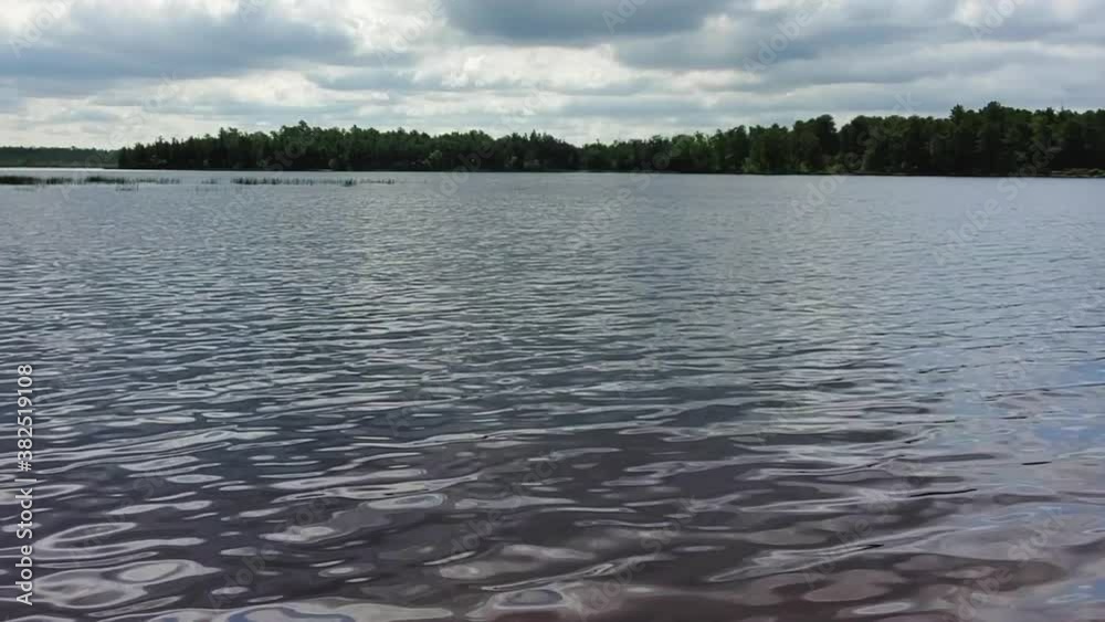 Rippled surface of Lake Oswego in Pine Barrens