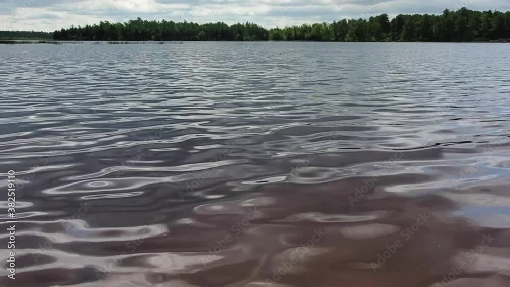 Rippled surface of Lake Oswego in Pine Barrens