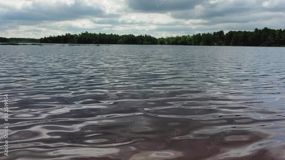 Rippled surface of Lake Oswego in Pine Barrens