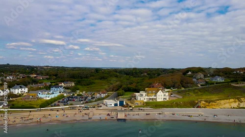 Aerial panoramic view of Isle of WIght photo
