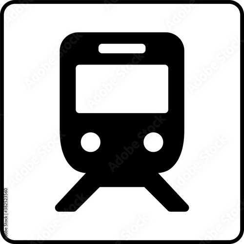 電車（駅）のピクトグラム （枠付きver.）