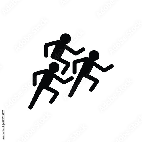 Running people icon vector isolated on white  logo sign and symbol.