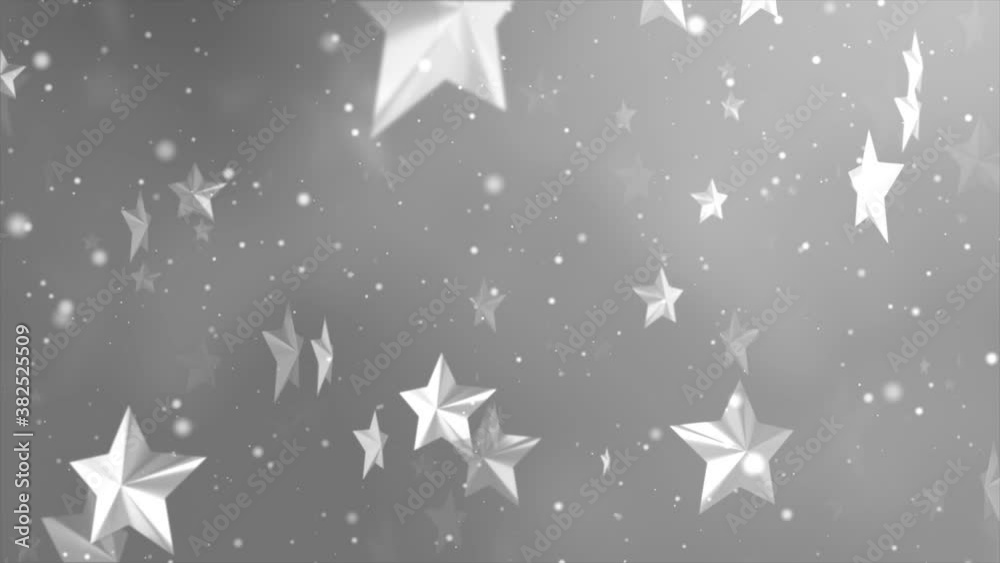 3D Cinematic moving particles with Star, triangle shapes floating Seamless loop 4K Animation. Abstract dust with stars motion background. greeting happy new year, christmas celebration concept 3D Cinematic moving particles with Star, triangle shapes floating Seamless loop 4K Animation. Abstract dust with stars motion background. greeting happy new year, christmas celebration concept