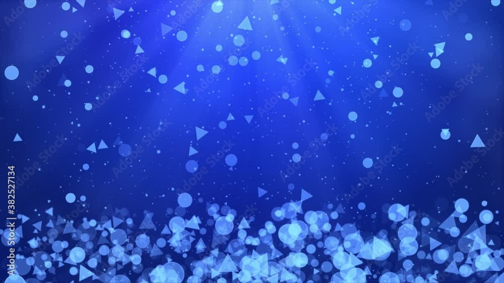 4k Slowly falling bokeh, glitter lights loop Christmas Background Blue Particles. party, social events, celebration events Background, birthday events Background, Happy new Year Background