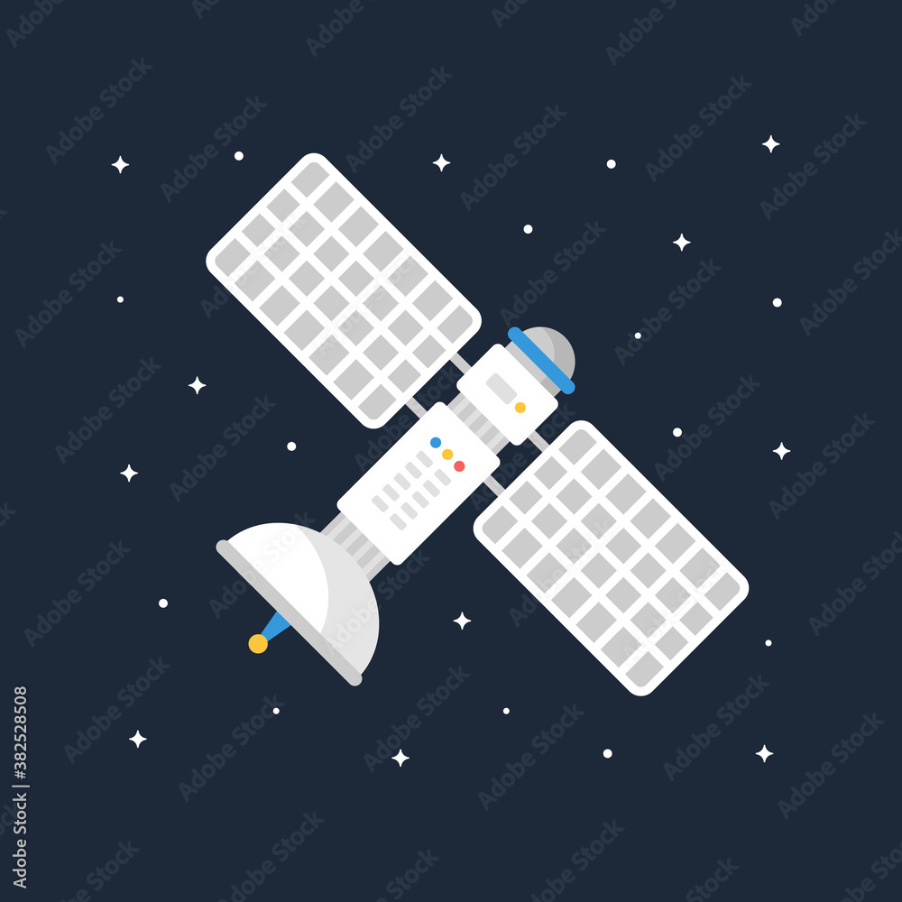 Satellite Orbiting Around Space Full of Stars. Satellite Orbiting Around Space Full of Stars.