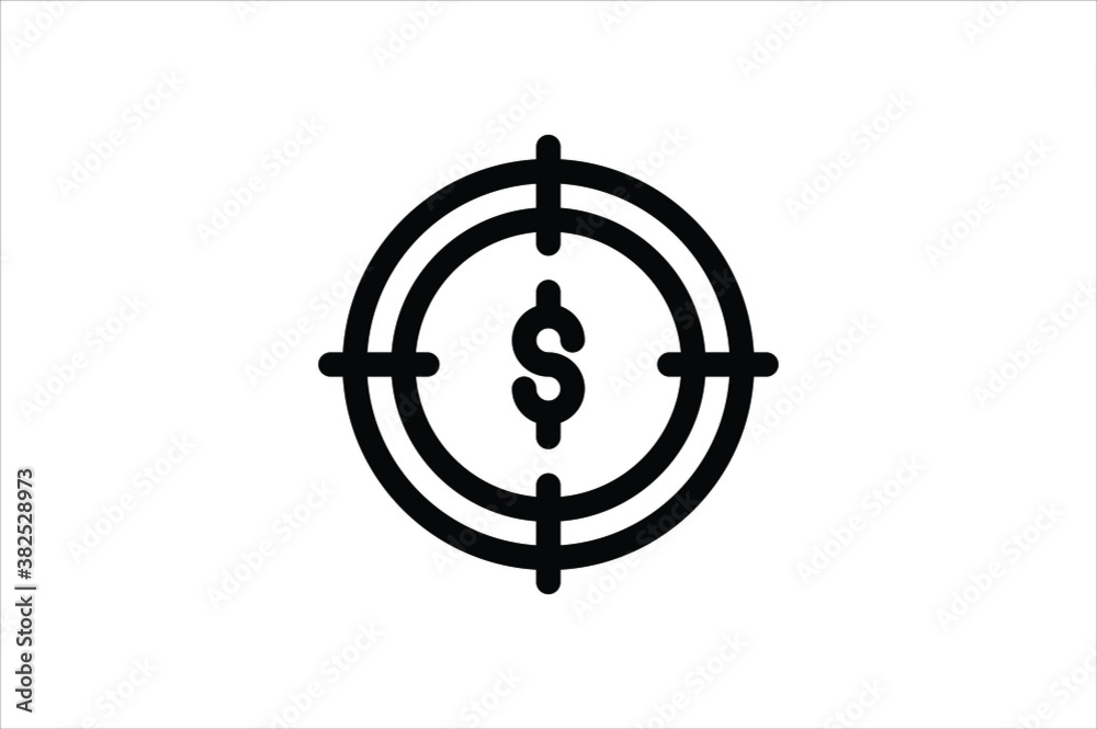 Startup Outline Icon - Funding Target