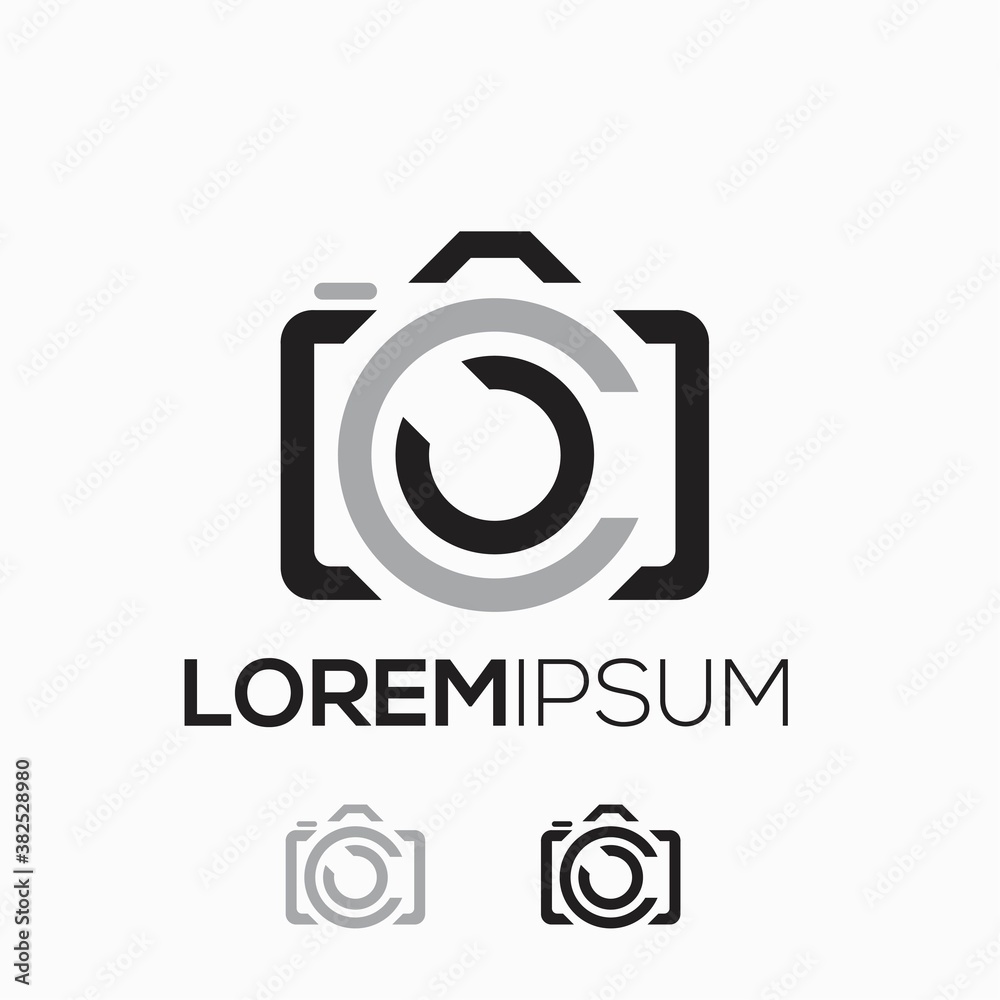 Obraz premium Camera vector logo design illustration