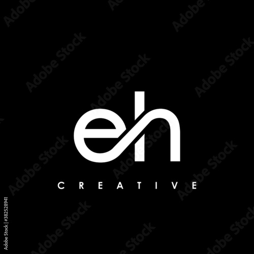 EH Letter Initial Logo Design Template Vector Illustration photo