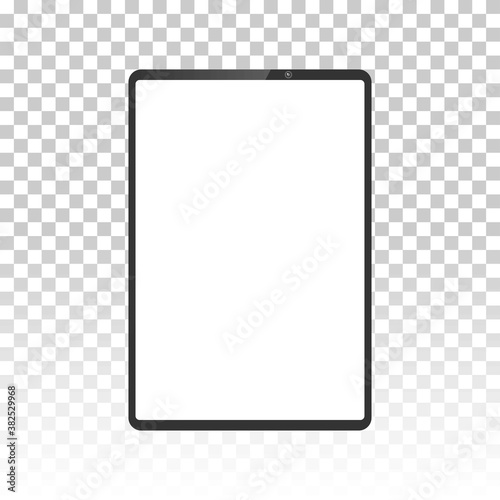 Realistic tablet or smart phone isolated on background. Vector mockup.