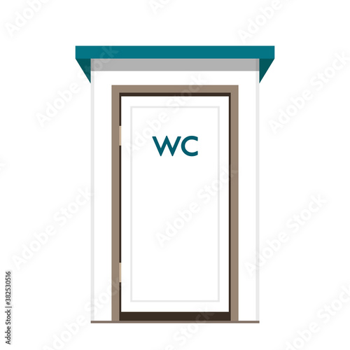 Public toilet cartoon vector. free space for text. wallpaper. copy space.