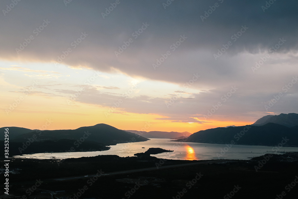 Landscape of sea in sunset Landscape of sea in sunset