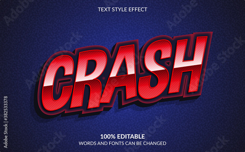 Editable Text Effect, Crash Text Style