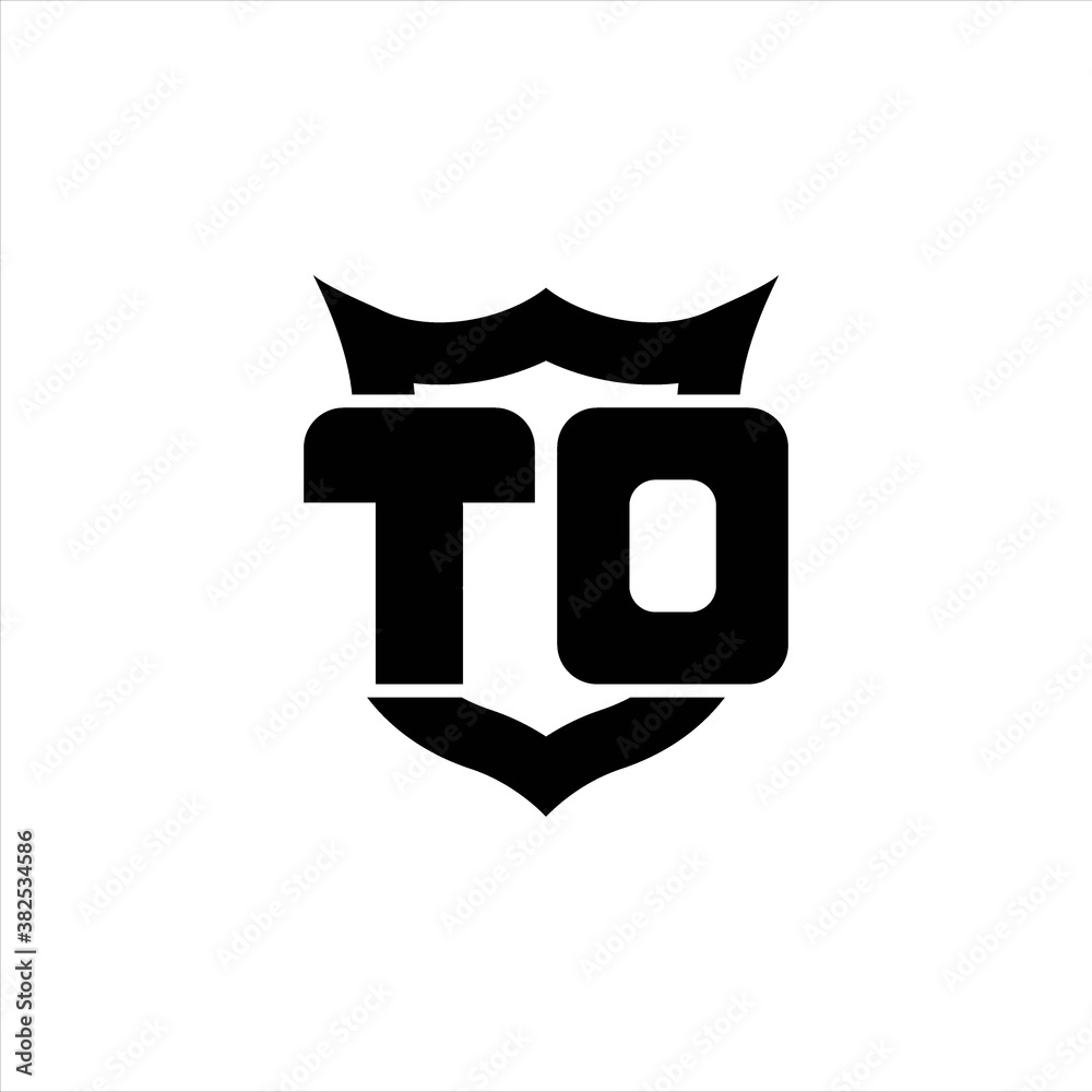 TD Logo monogram with shield around crown shape design template TD Logo monogram with shield around crown shape design template