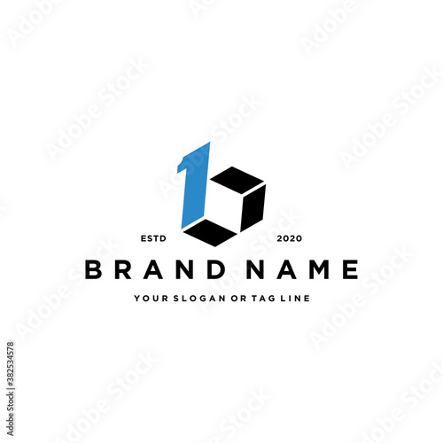 letter B1 logo icon Design vector