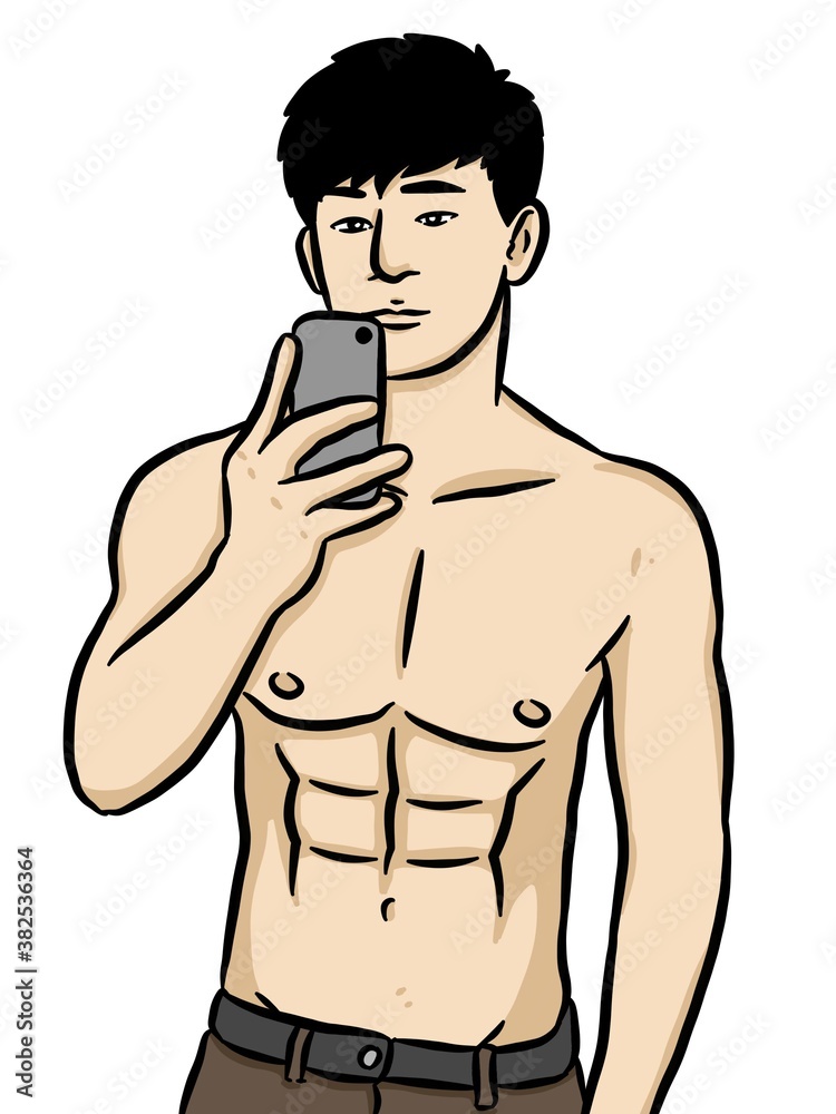 cartoon cute man on white background cartoon cute man on white background