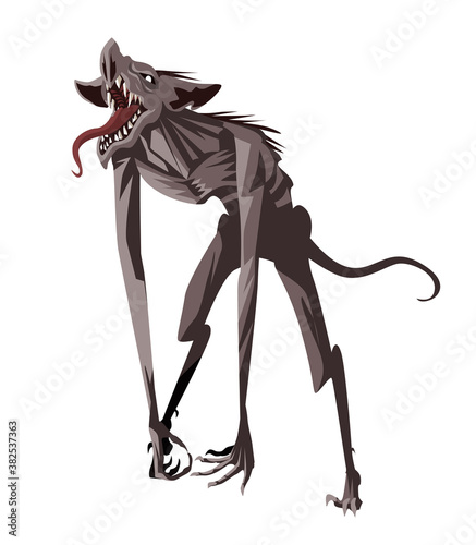 chupacabras vampire hungry monster dog