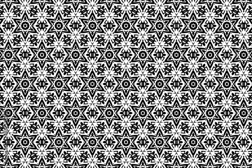 Ornament with elements of black and white colors.