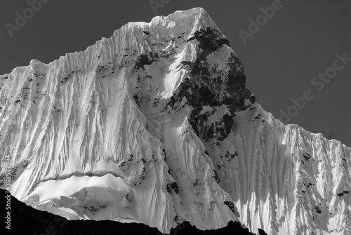 Dramatic high altitude peak in Black & White.