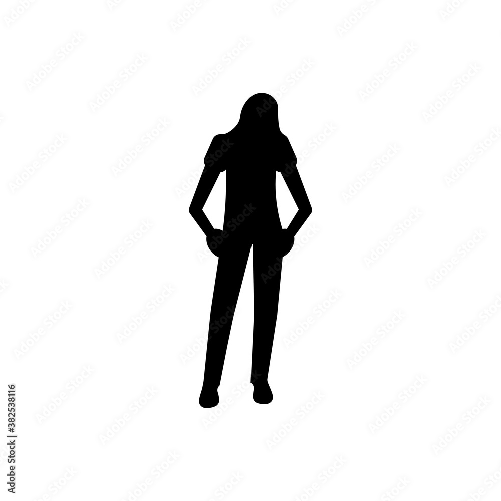 Lady model icon (vector illustration)