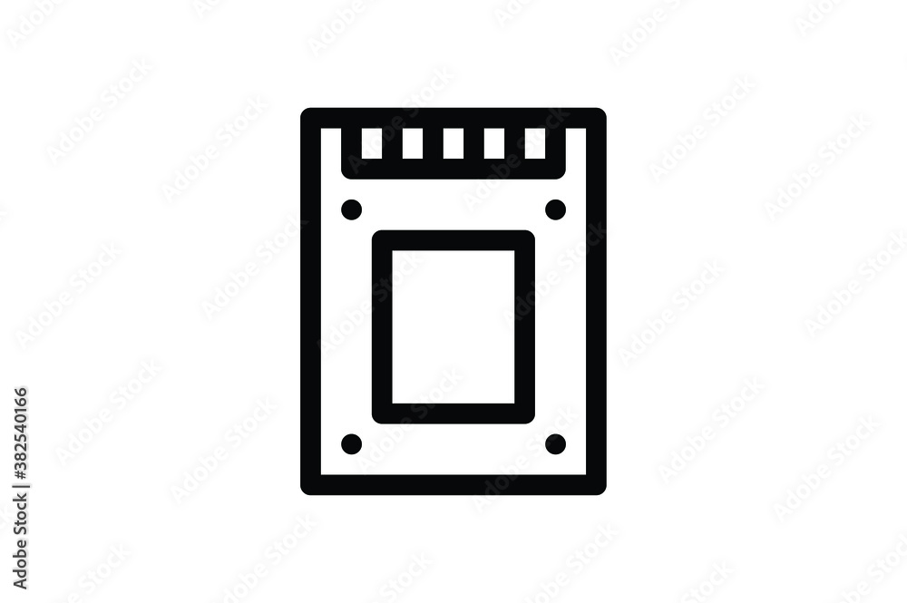 Electronic Outline Icon - Harddisk Electronic Outline Icon - Harddisk