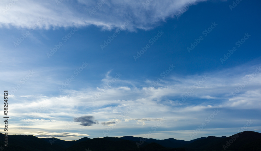 Landscape of dark moutian and clouds .