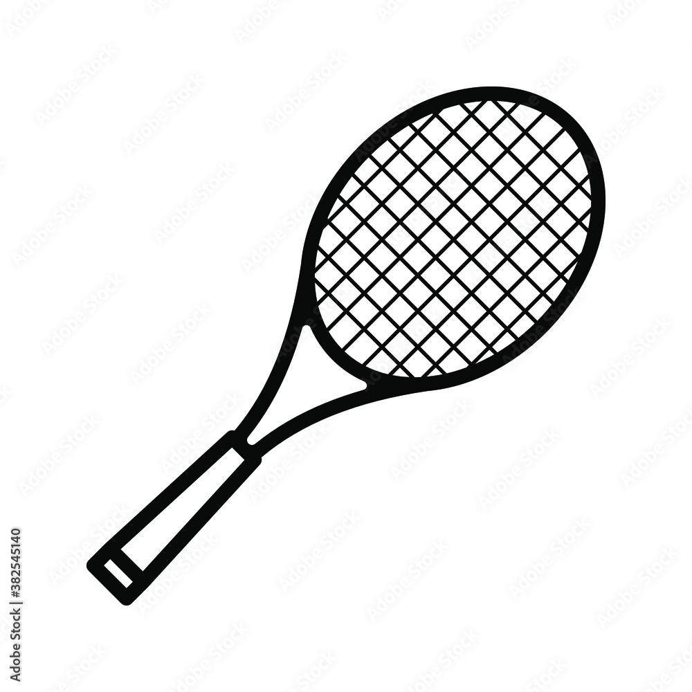 tennis racket icon vector sign symbol. vector illustration